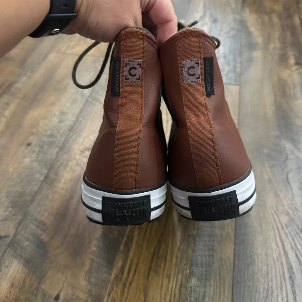 Converse Chuck Taylor All Star City Trek Brown Leather Waterproof Boots Mens 10